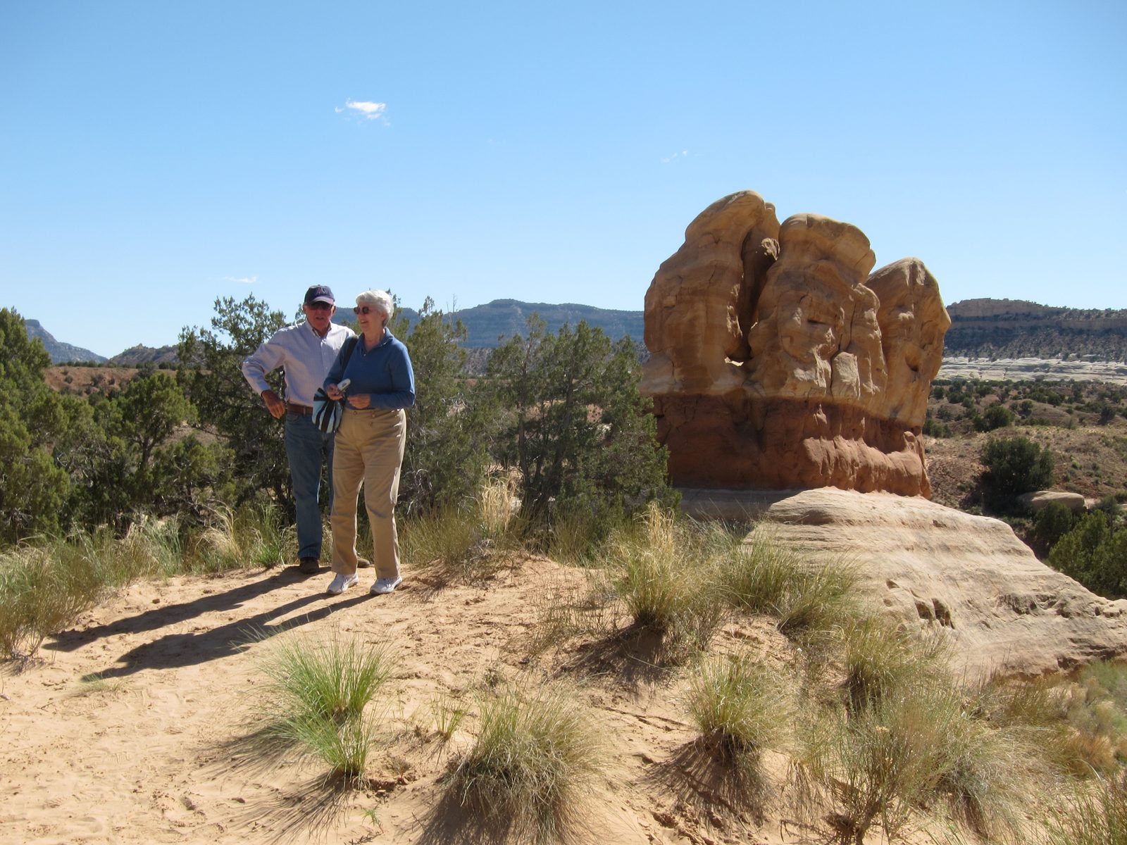 Anie and Peter exploring the area